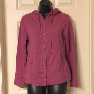 Route 66 Original Clothing Co. Women’s Mauve Button Front Hoodie Small Y2K